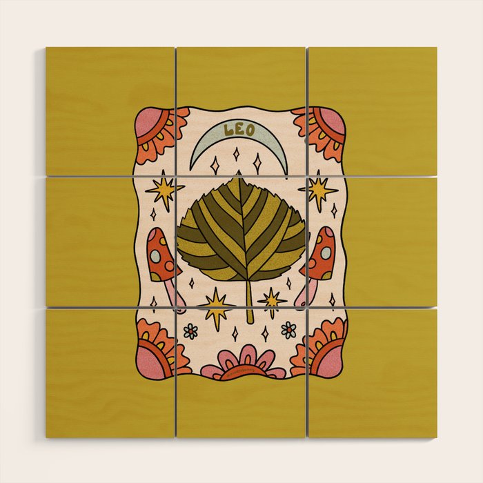Leo Leaf Wood Wall Art Gallery Image 1
