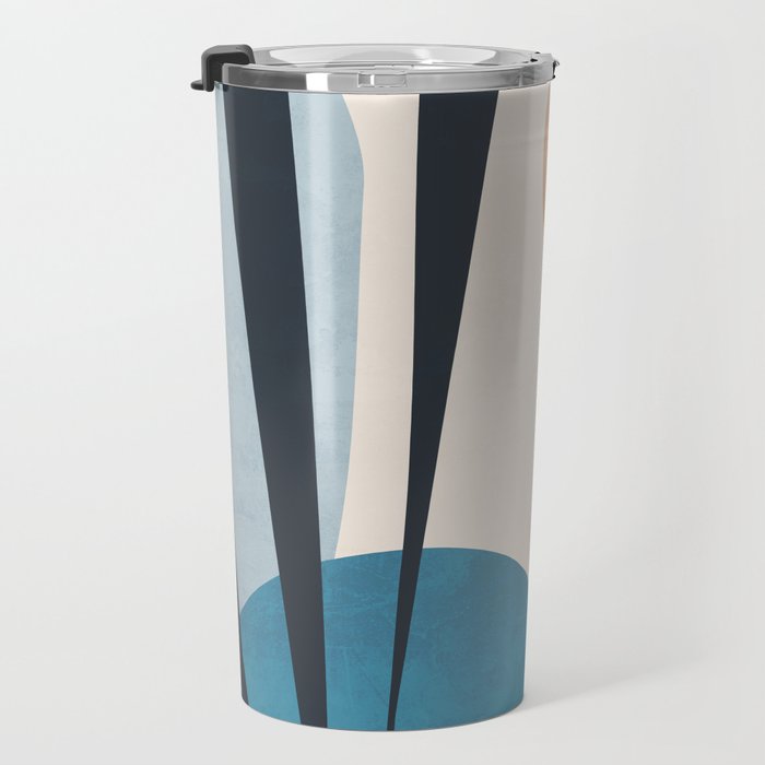 Minimal Abstract Art Landscape 10 Travel Mug Gallery Image 3