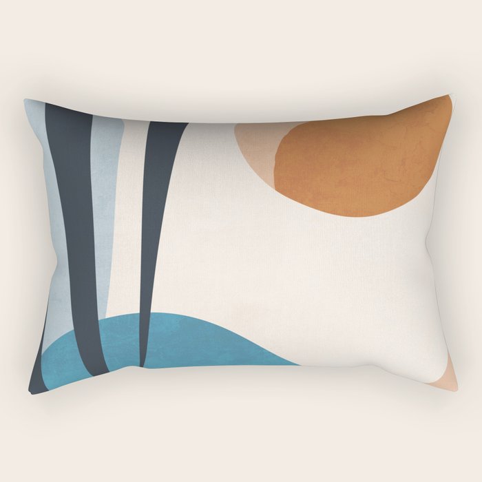 Minimal Abstract Art Landscape 10 Rectangular Pillow Gallery Image 1