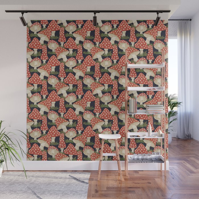 Poison Mushrooms Wall Mural Gallery Image 1