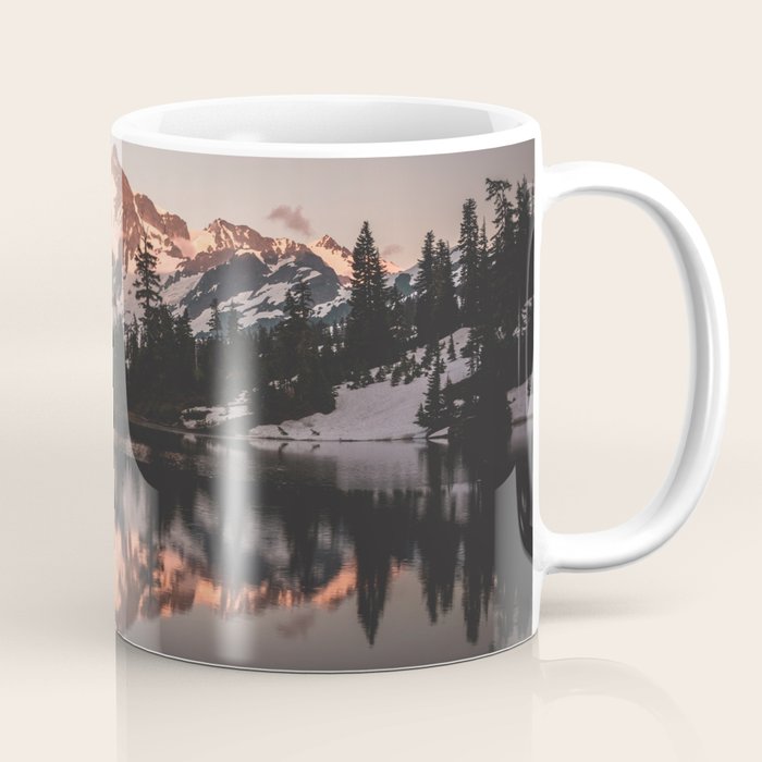 Alpenglow - Mountain Reflection - Nature Photography Coffee Mug Gallery Image 1