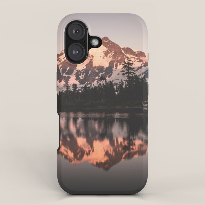 Alpenglow - Mountain Reflection - Nature Photography iPhone Case Gallery Image 1