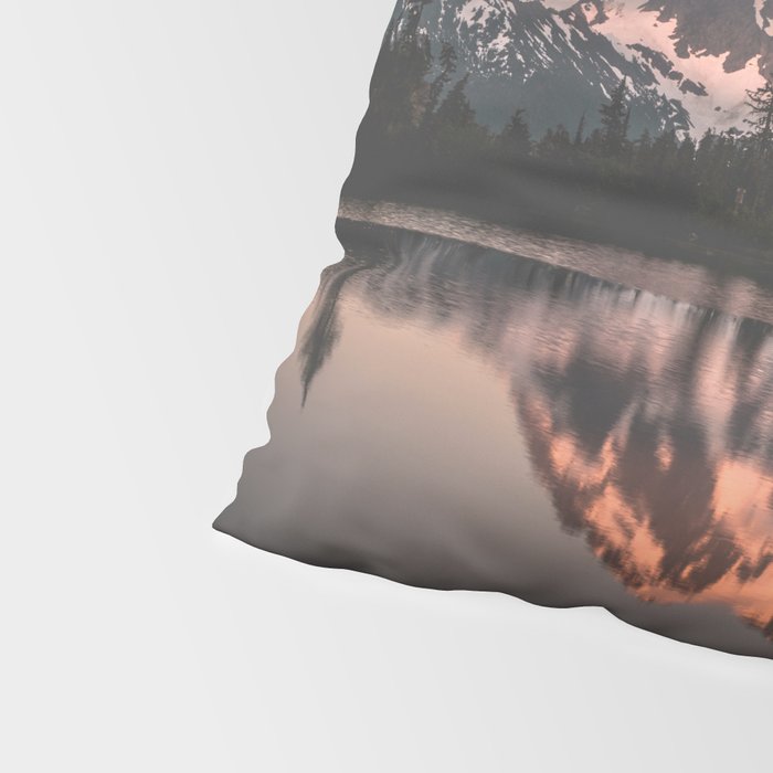 Alpenglow - Mountain Reflection - Nature Photography Pillow Sham Gallery Image 4
