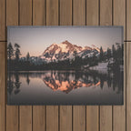 Alpenglow - Mountain Reflection - Nature Photography Outdoor Rug Gallery Image 1