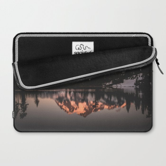 Alpenglow - Mountain Reflection - Nature Photography Laptop Sleeve Gallery Image 2