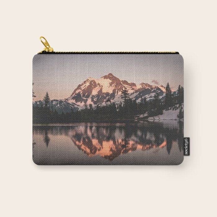 Alpenglow - Mountain Reflection - Nature Photography Carry All Pouch Gallery Image 1