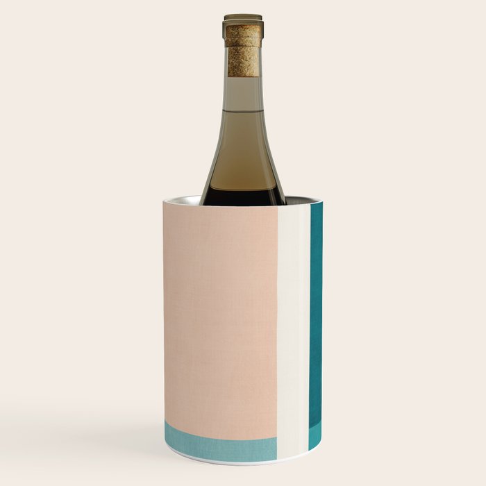 Modern Minimalism Abstract Teal Tones Artwork Wine Chiller Gallery Image 2