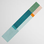 Modern Minimalism Abstract Teal Tones Artwork Table Runner Gallery Image 3