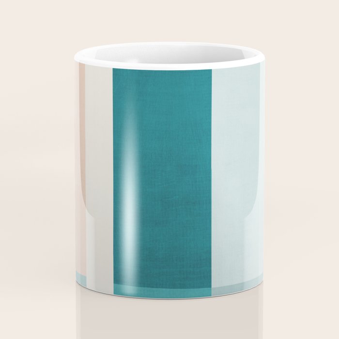 Modern Minimalism Abstract Teal Tones Artwork Coffee Mug Gallery Image 4