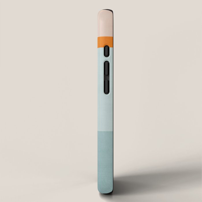 Modern Minimalism Abstract Teal Tones Artwork iPhone Case Gallery Image 2