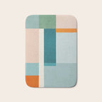 Modern Minimalism Abstract Teal Tones Artwork Bath Mat Gallery Image 1