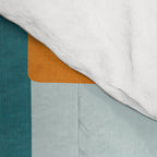 Modern Minimalism Abstract Teal Tones Artwork Comforter Gallery Image 4