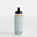 Modern Minimalism Abstract Teal Tones Artwork Water Bottle Gallery Image 2