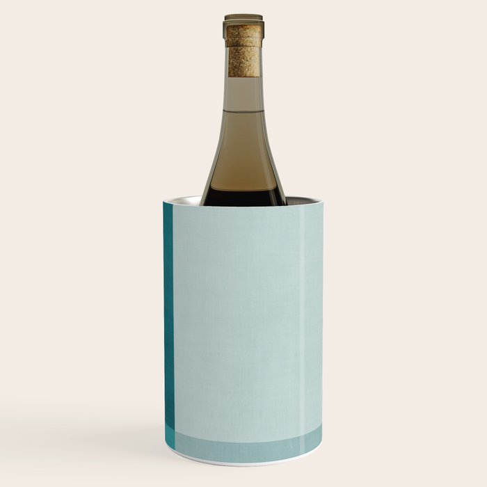 Modern Minimalism Abstract Teal Tones Artwork Wine Chiller Gallery Image 3