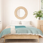 Modern Minimalism Abstract Teal Tones Artwork Duvet Cover Gallery Image 3