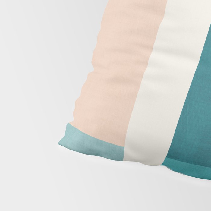 Modern Minimalism Abstract Teal Tones Artwork Pillow Sham Gallery Image 4