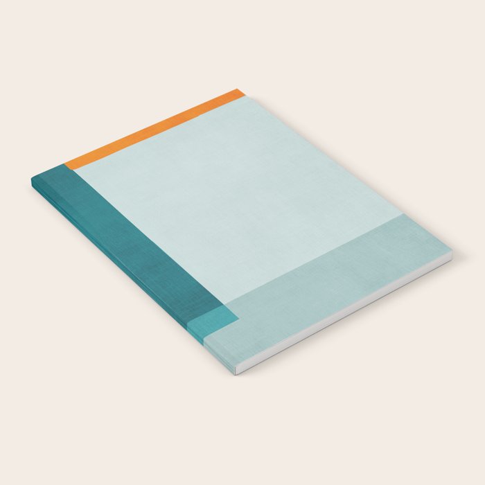 Modern Minimalism Abstract Teal Tones Artwork Notebook Gallery Image 1