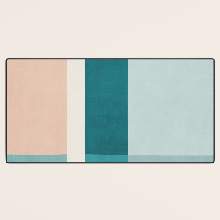 Modern Minimalism Abstract Teal Tones Artwork Desk Mat Gallery Image 3
