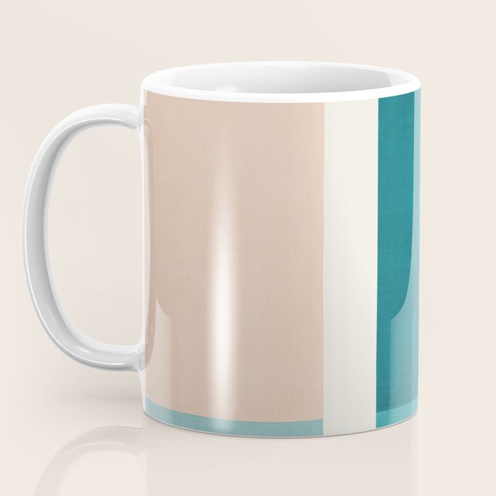 Modern Minimalism Abstract Teal Tones Artwork Coffee Mug Gallery Image 3