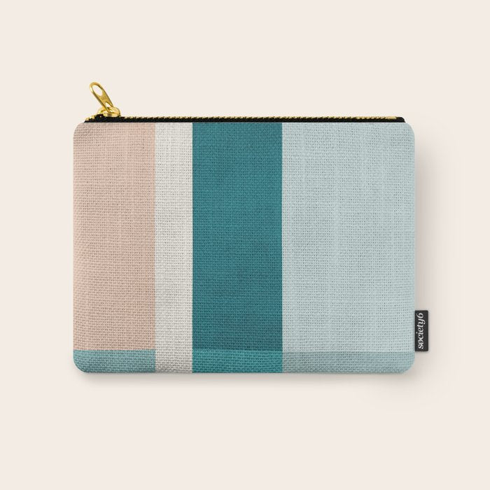 Modern Minimalism Abstract Teal Tones Artwork Carry All Pouch Gallery Image 1