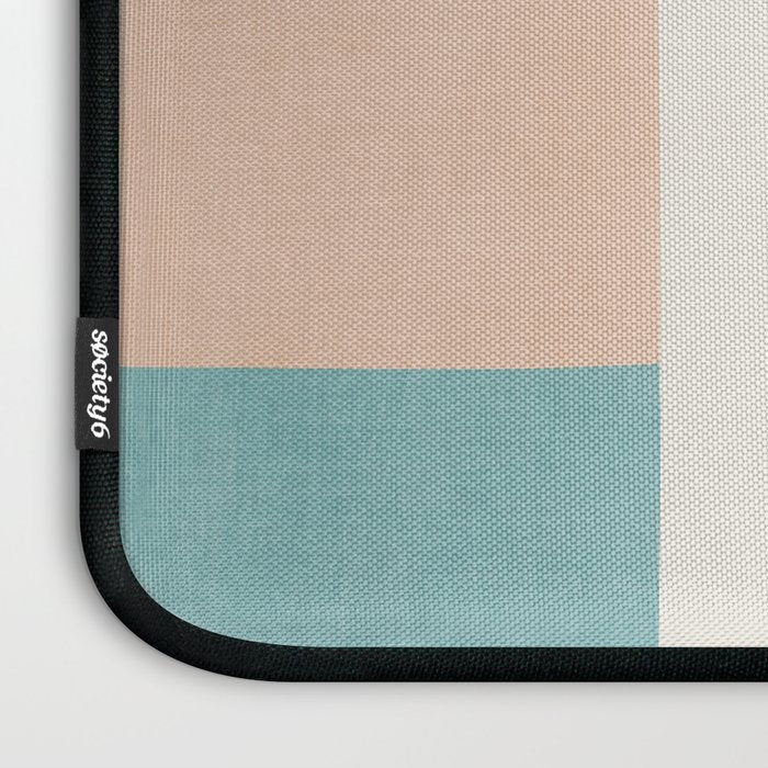 Modern Minimalism Abstract Teal Tones Artwork Laptop Sleeve Gallery Image 3