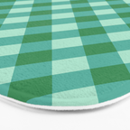 Christmas Diamond Plaid Green Pattern Bath Mat Gallery Image 3