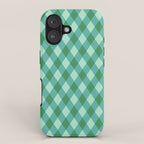 Christmas Diamond Plaid Green Pattern iPhone Case Gallery Image 1