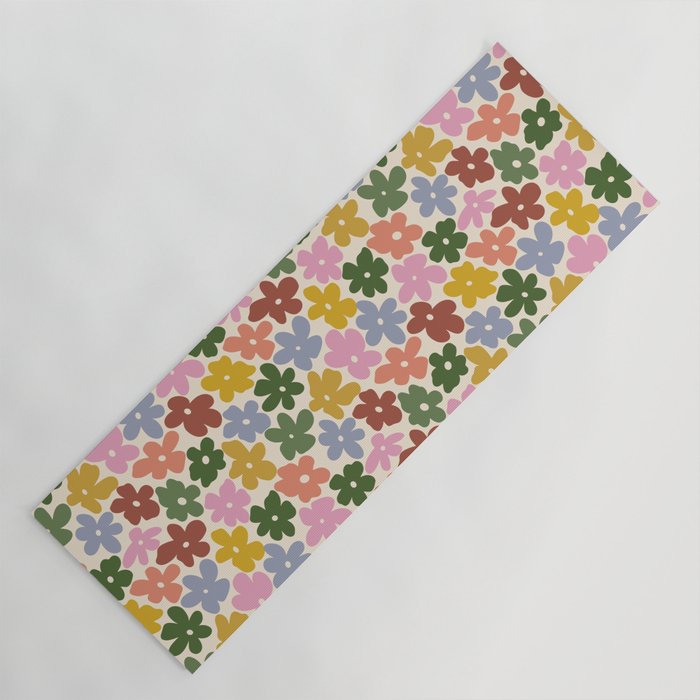 Flower - Vintage Daisy Yoga Mat Gallery Image 1