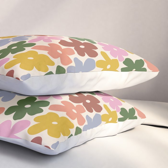 Flower - Vintage Daisy Pillow Sham Gallery Image 3