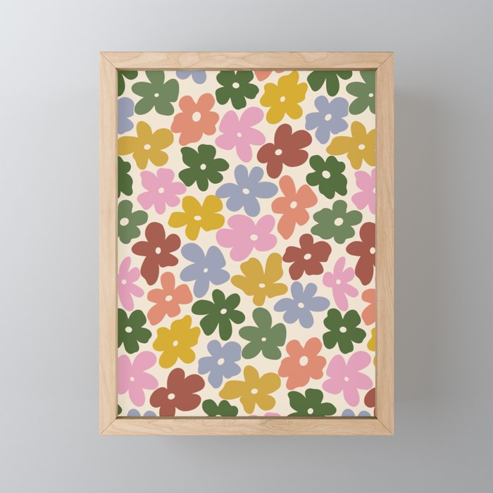 Flower - Vintage Daisy Mini Art Print Gallery Image 1