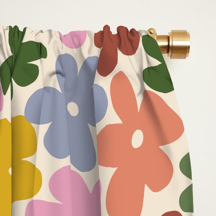 Flower - Vintage Daisy Window Curtain Gallery Image 2