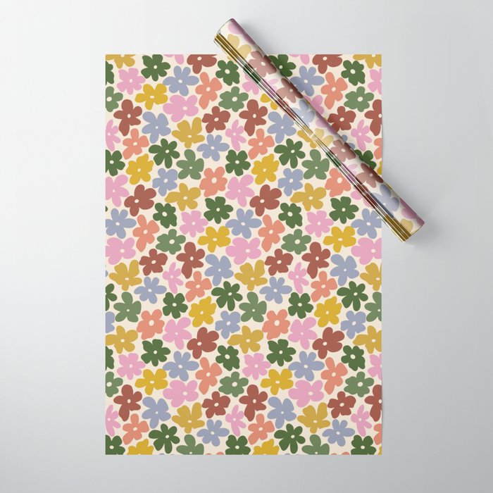 Flower - Vintage Daisy Wrapping Paper Gallery Image 1