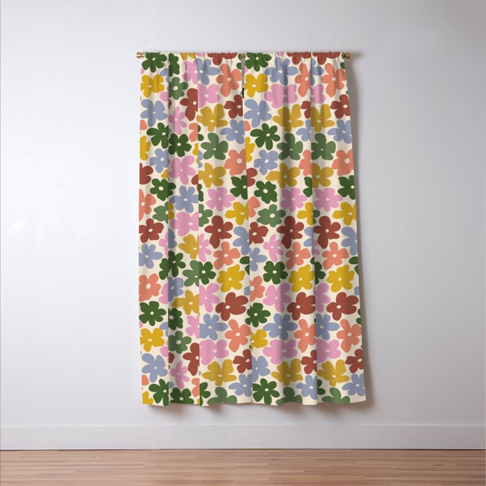 Flower - Vintage Daisy Window Curtain Gallery Image 3