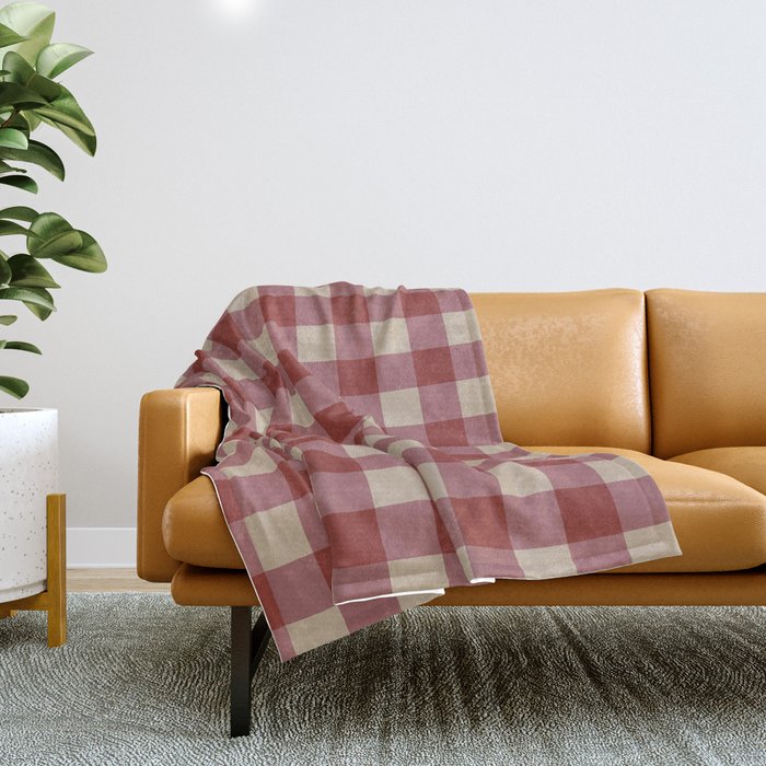 Bordeaux Checkered Theme Throw Blanket Gallery Image 1