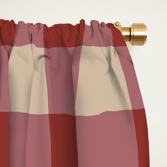 Bordeaux Checkered Theme Window Curtain Gallery Image 2