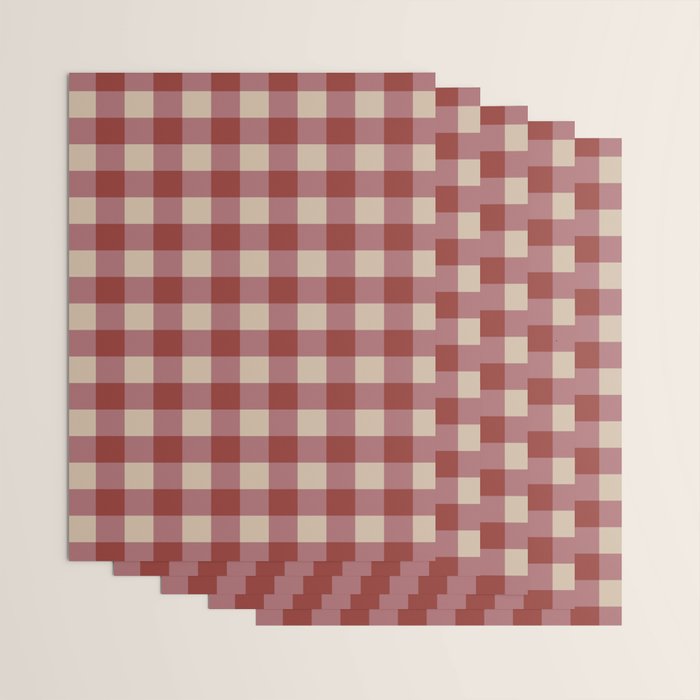 Bordeaux Checkered Theme Wrapping Paper Gallery Image 3