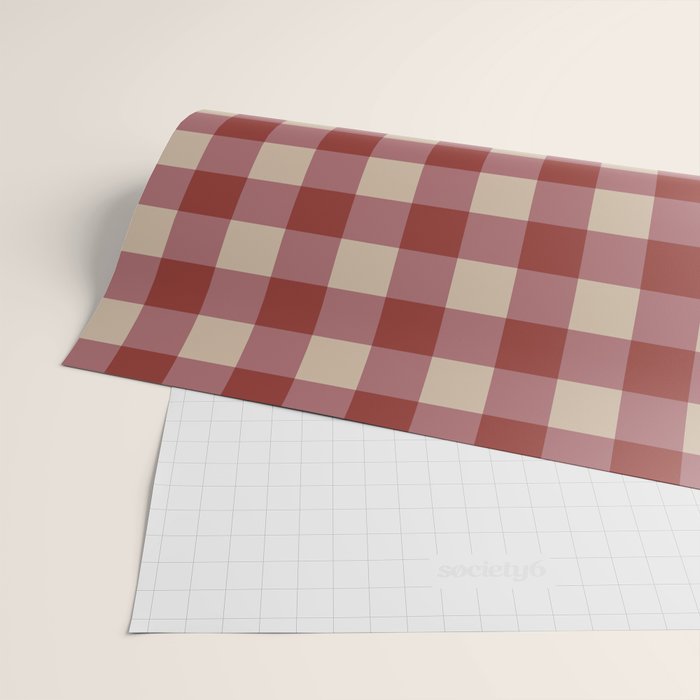 Bordeaux Checkered Theme Wrapping Paper Gallery Image 2