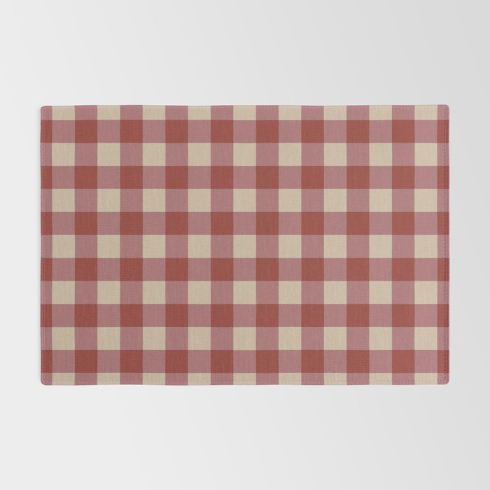 Bordeaux Checkered Theme Rug Gallery Image 2