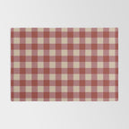 Bordeaux Checkered Theme Rug Gallery Image 2