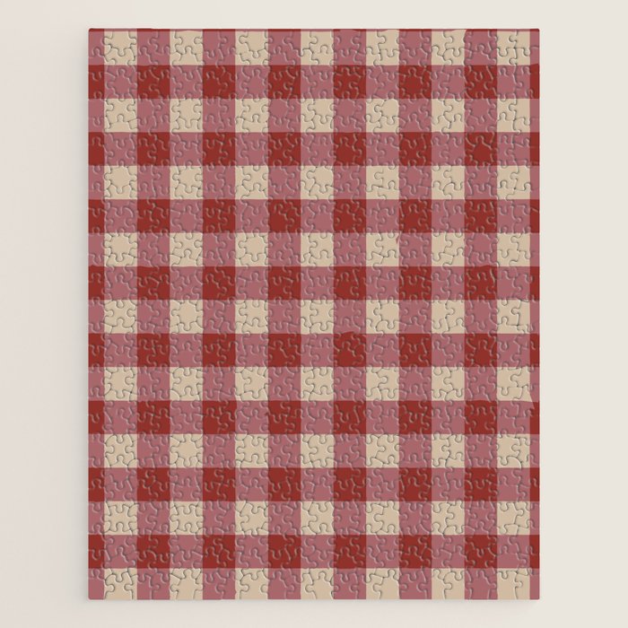 Bordeaux Checkered Theme Jigsaw Puzzle Gallery Image 1