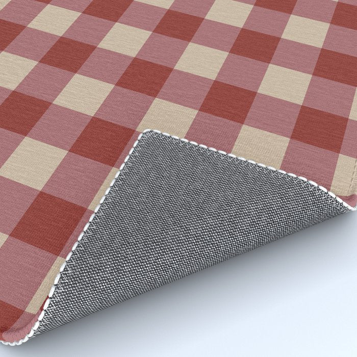 Bordeaux Checkered Theme Rug Gallery Image 4