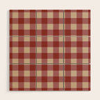 Bordeaux Checkered Theme Wood Wall Art Gallery Image 1