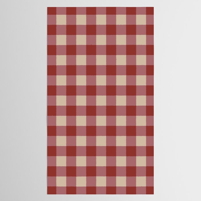 Bordeaux Checkered Theme Tablecloth Gallery Image 2