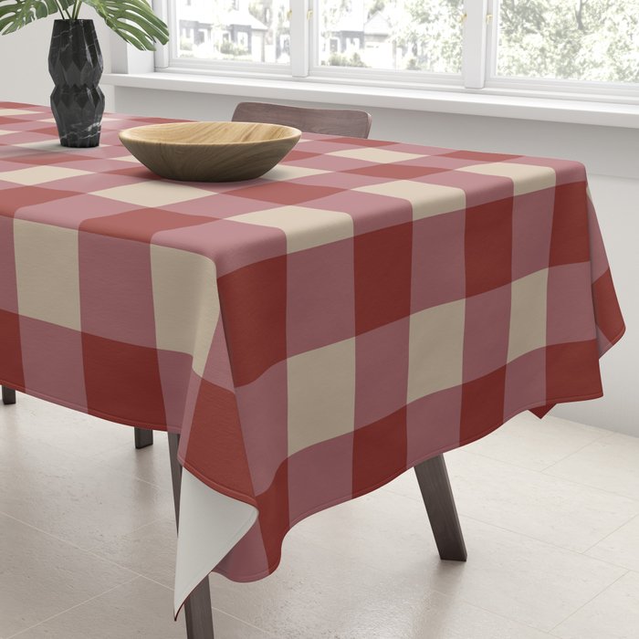 Bordeaux Checkered Theme Tablecloth Gallery Image 3