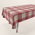 Bordeaux Checkered Theme Tablecloth Gallery Image 1