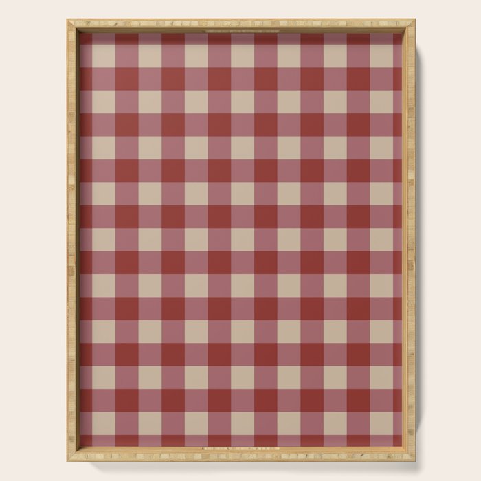 Bordeaux Checkered Theme Serving Tray Gallery Image 1