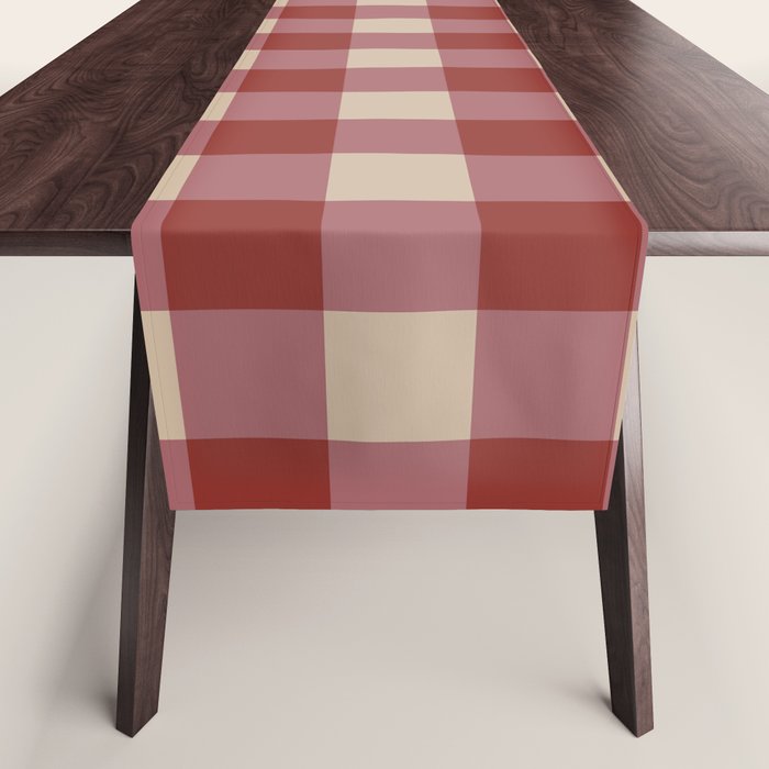 Bordeaux Checkered Theme Table Runner Gallery Image 1