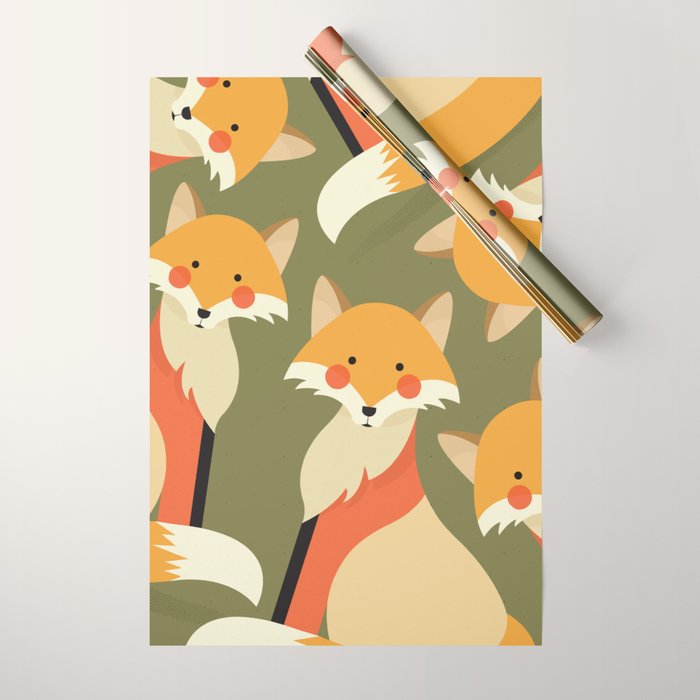 Red Fox, Animal Portrait Wrapping Paper Gallery Image 1