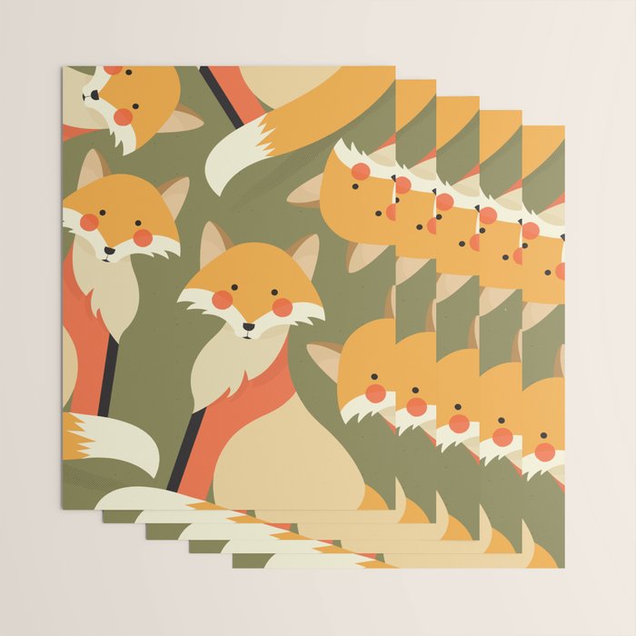 Red Fox, Animal Portrait Wrapping Paper Gallery Image 3