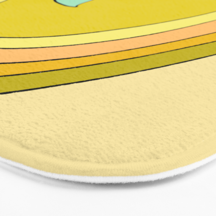 ride rainbows // retro surf soul // art by surfy birdy Bath Mat Gallery Image 3